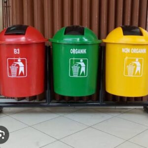 tong sampah pilah 3 fiber